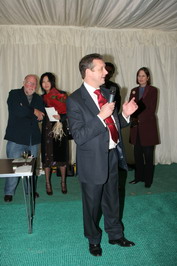 Mark Evans making speech